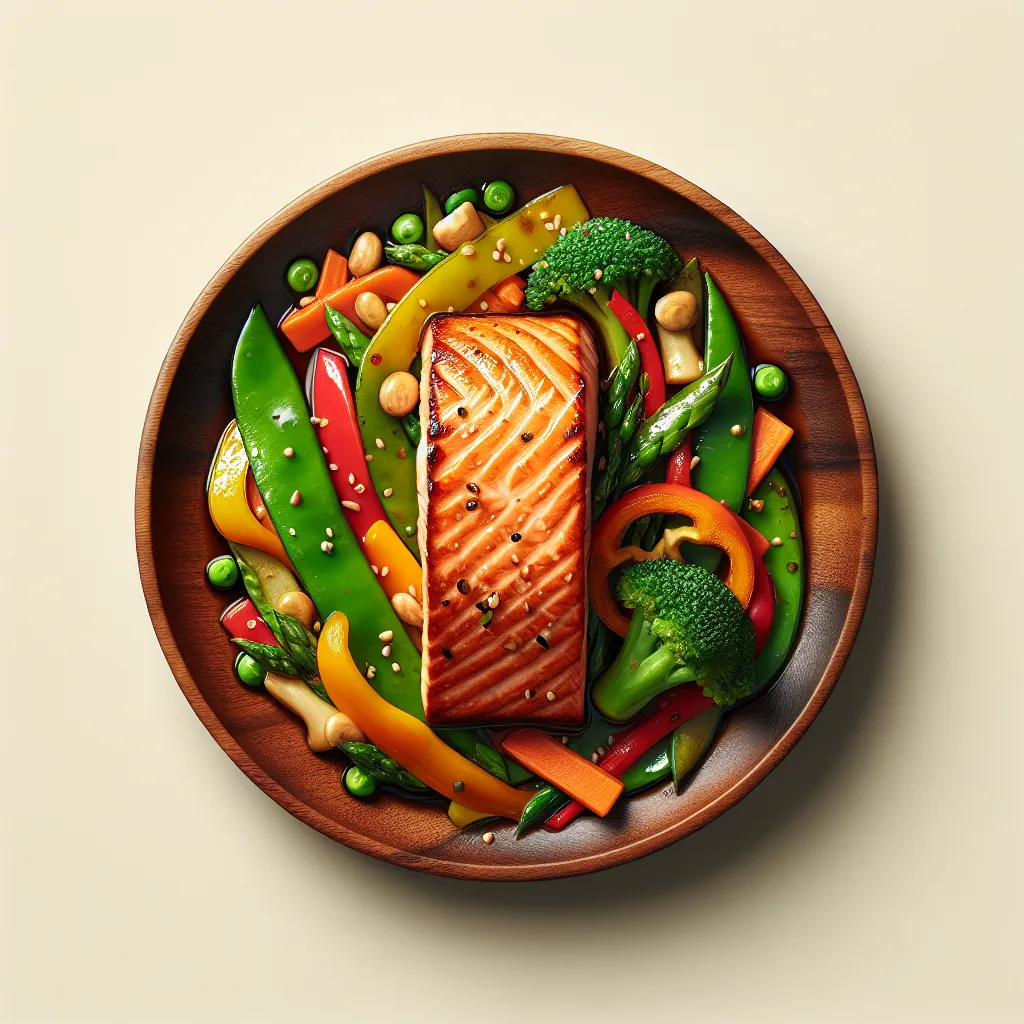 Asian Salmon with Stir-Fried Vegetables