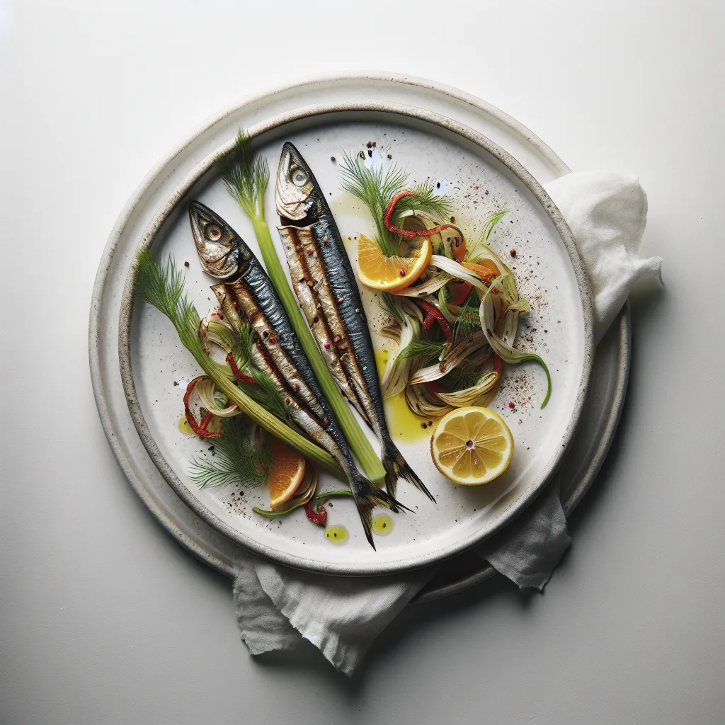Autumnal Grilled Sardines with Fennel and Citrus Salad