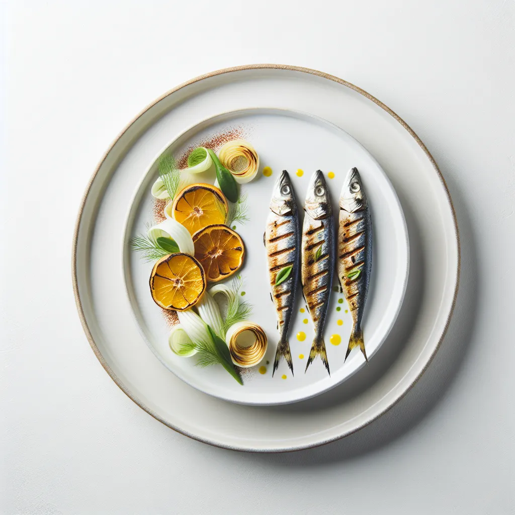 Autumnal Grilled Sardines with Fennel and Orange Salad