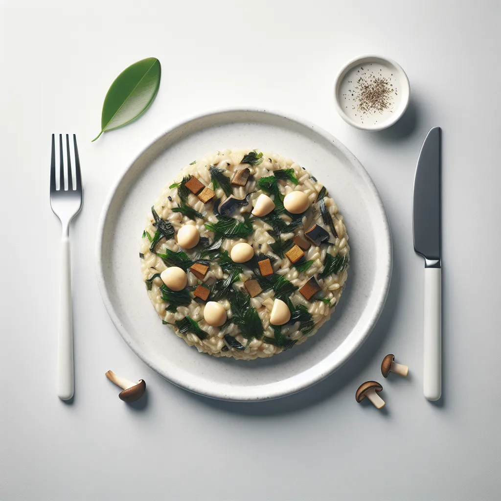 Autumnal Seaweed and Mushroom Breakfast Risotto