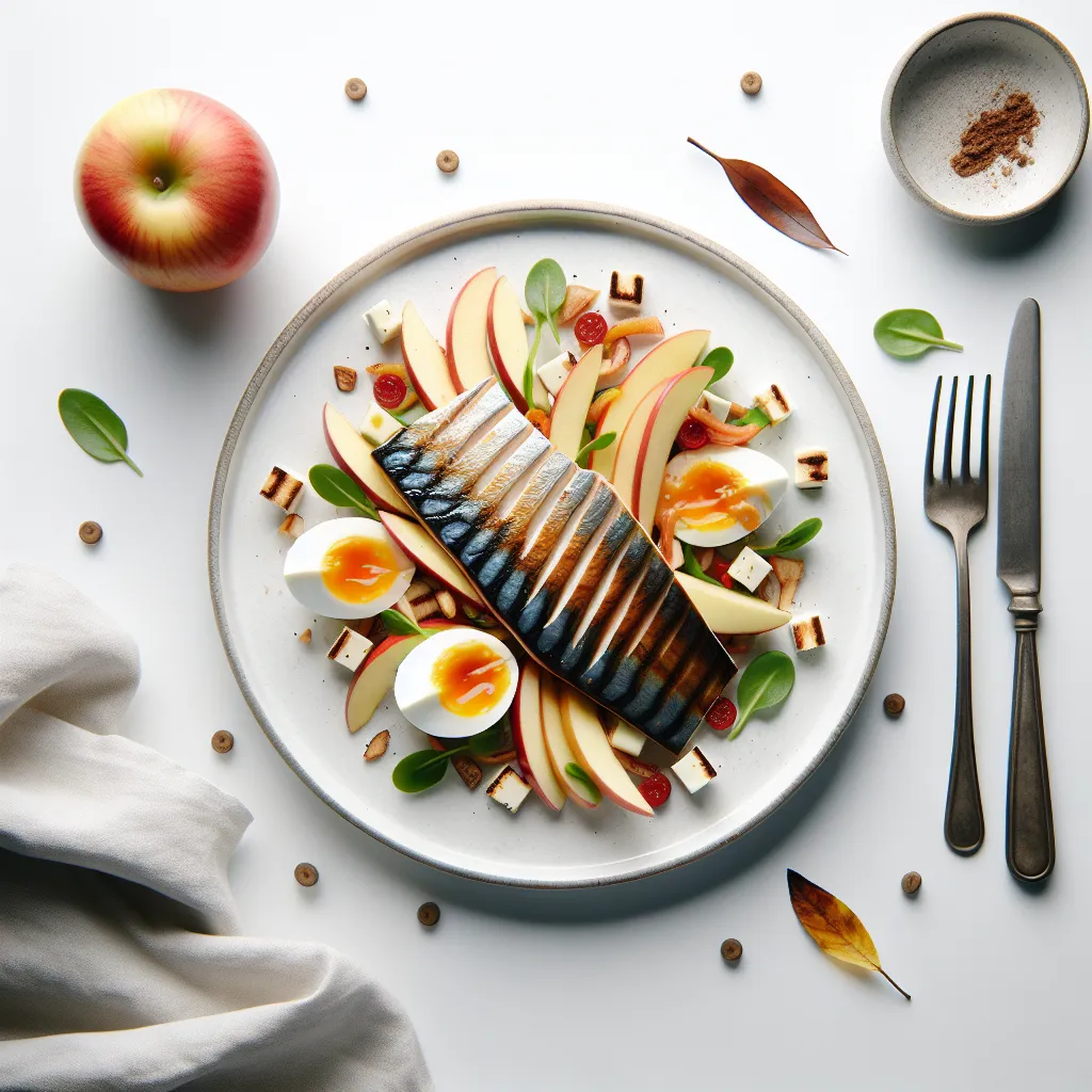 Autumnal Smoked Mackerel and Apple Breakfast Salad