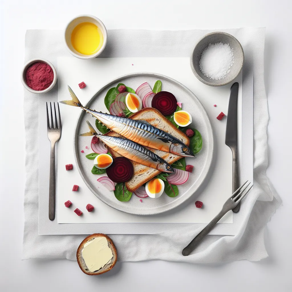 Autumnal Smoked Mackerel and Beetroot Breakfast Salad
