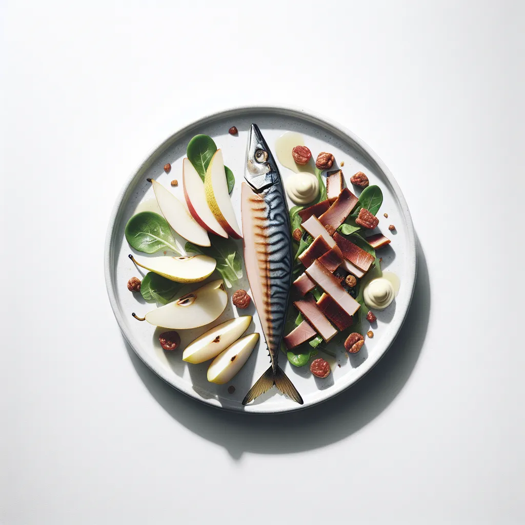 Autumnal Smoked Mackerel and Pear Breakfast Salad