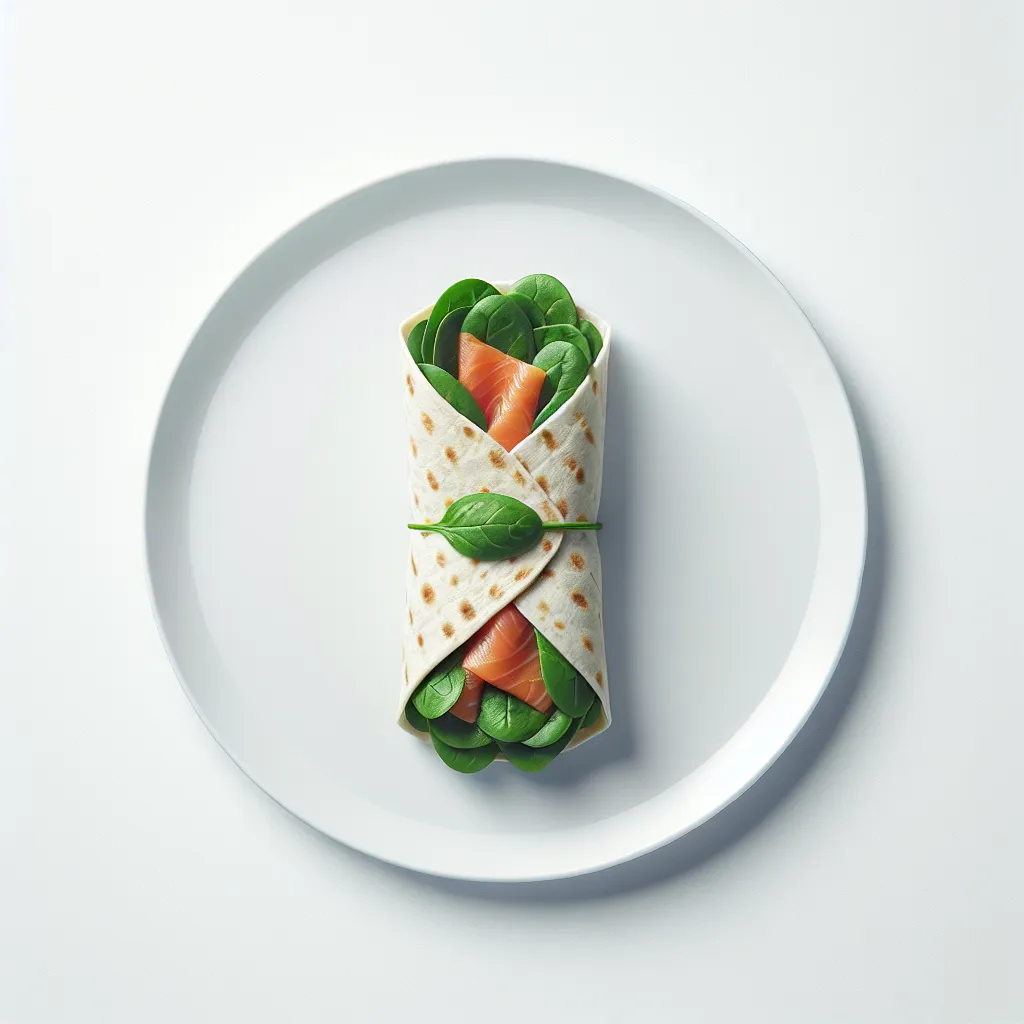 Autumnal Smoked Salmon and Spinach Breakfast Wrap