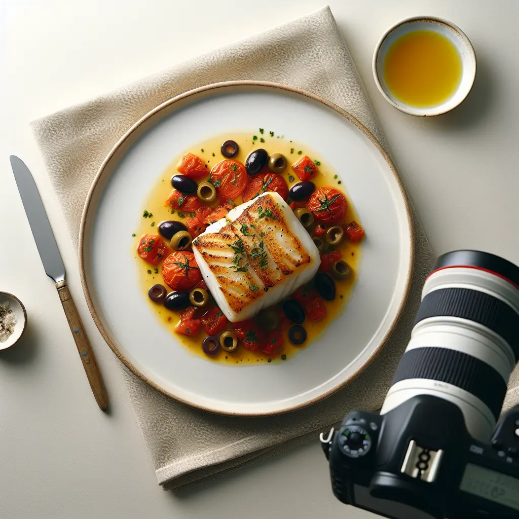 Baked Cod with Tomato and Olive Tapenade
