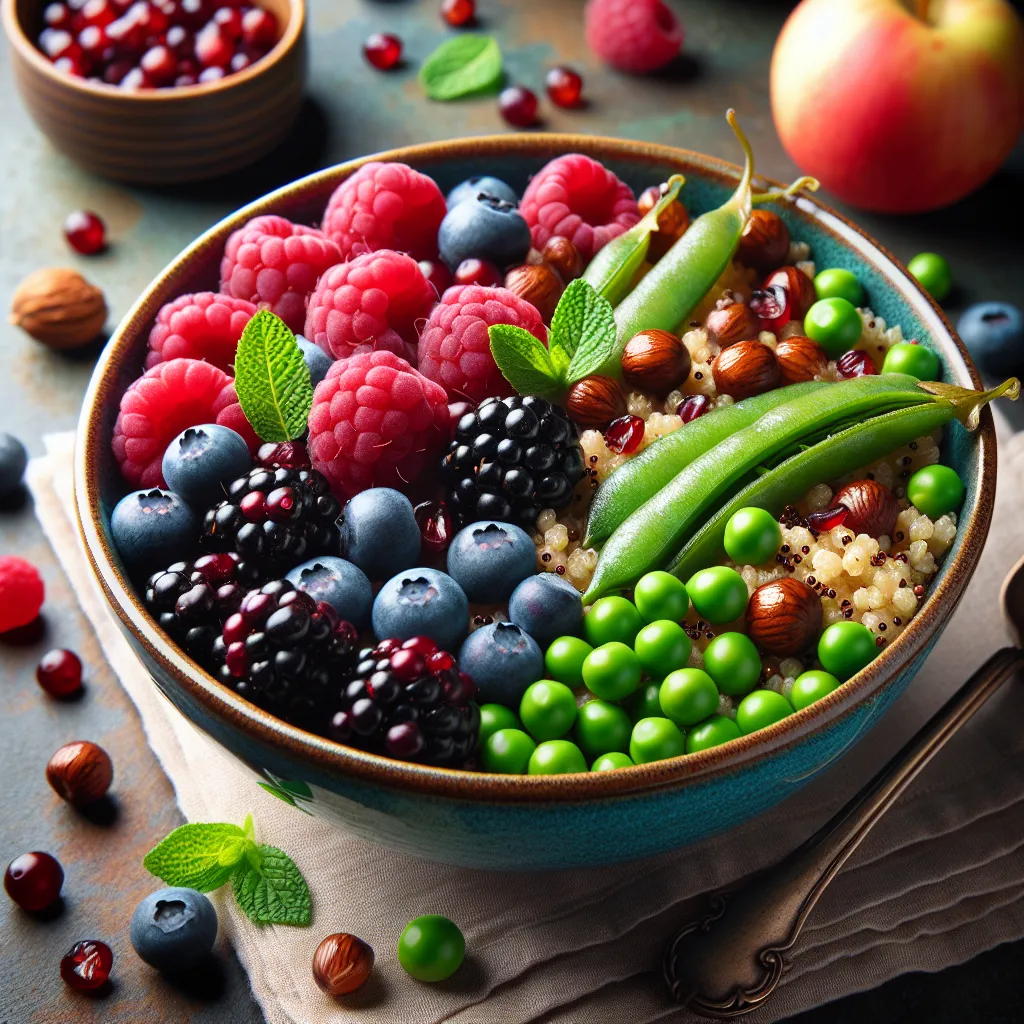 Autumn Berry and Pea Quinoa Bowl
