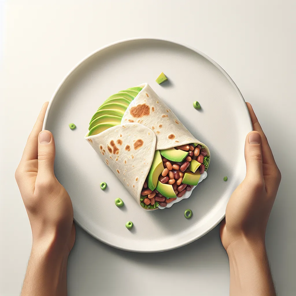 Hearty Breakfast Burrito with Avocado and Beans