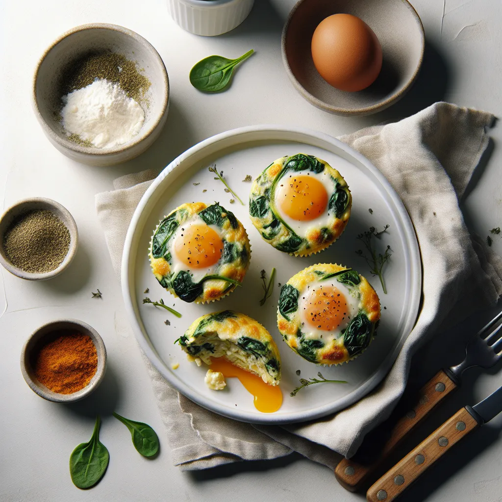 Breakfast Egg Muffins with Spinach and Cheese