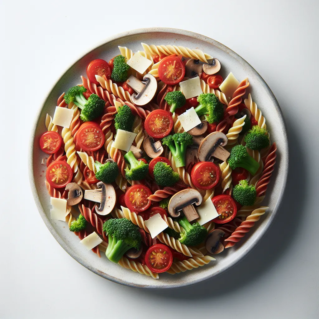 Broccoli and Mushroom Pasta with Tomato Sauce