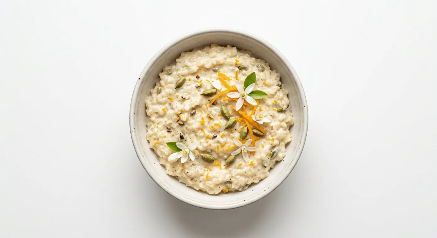 Cardamom and Orange Blossom Rice Pudding