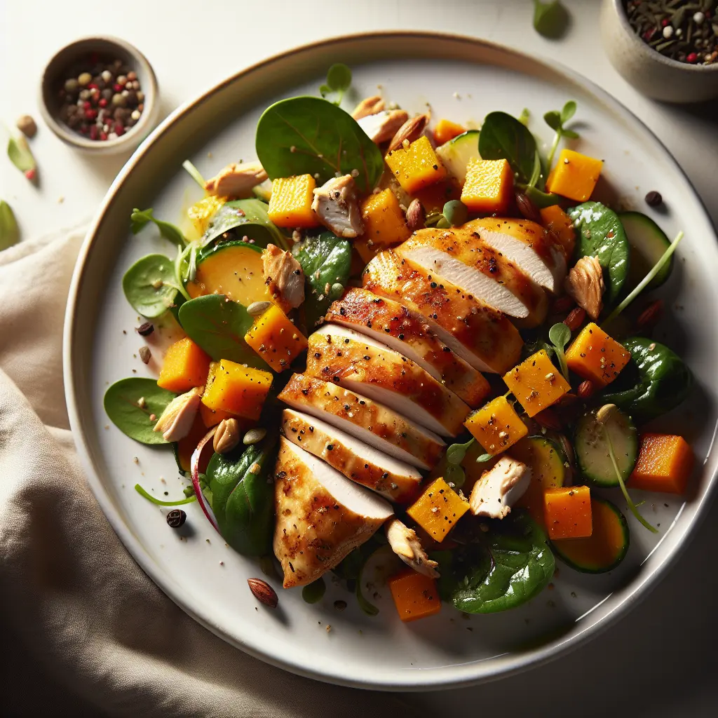 Autumn Chicken and Butternut Squash Salad