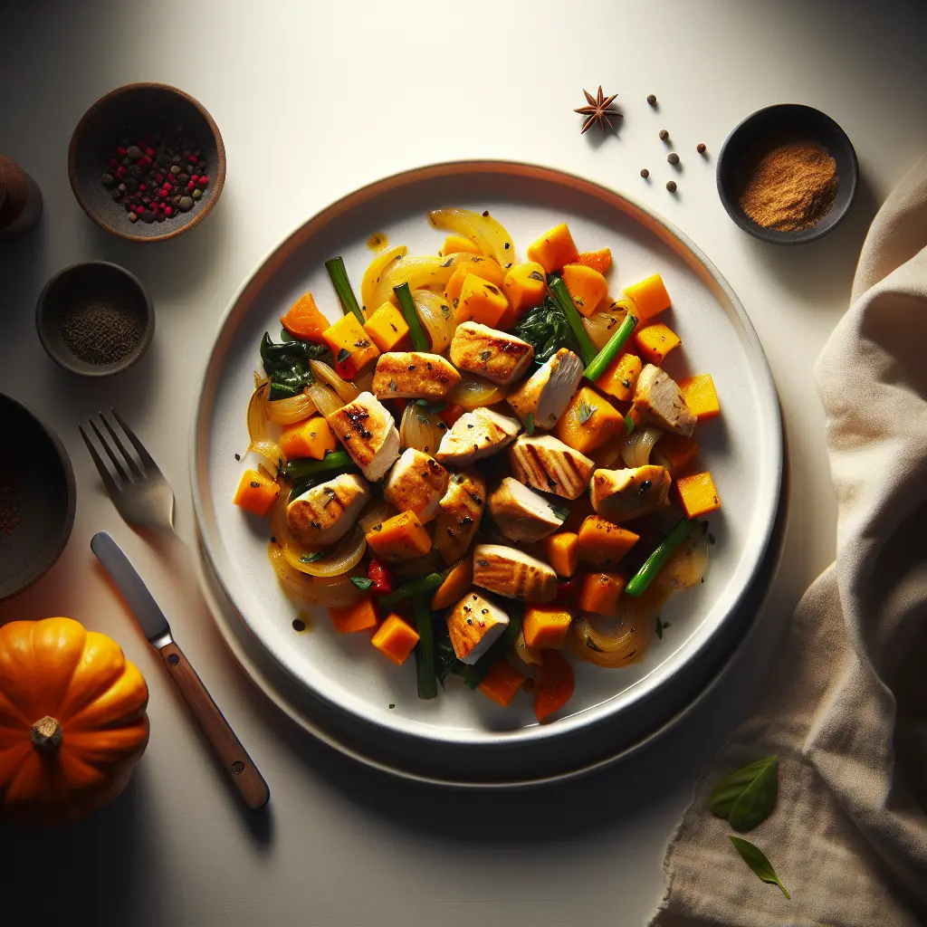 Autumn Chicken and Butternut Squash Stir-Fry