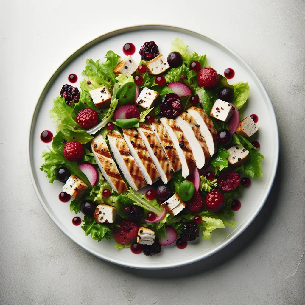 Autumn Chicken Salad with Berry Vinaigrette