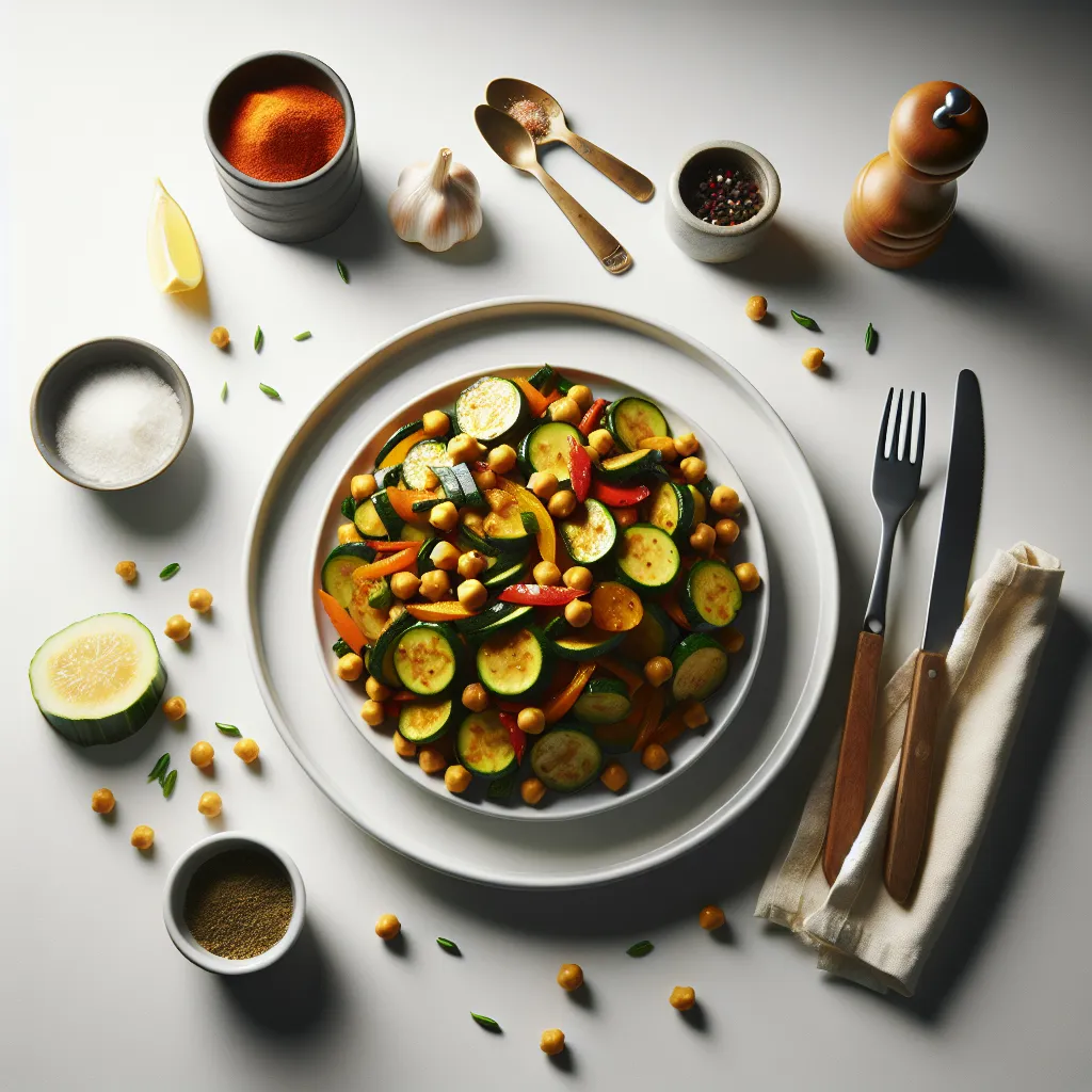 Courgette and Chickpea Stir-Fry