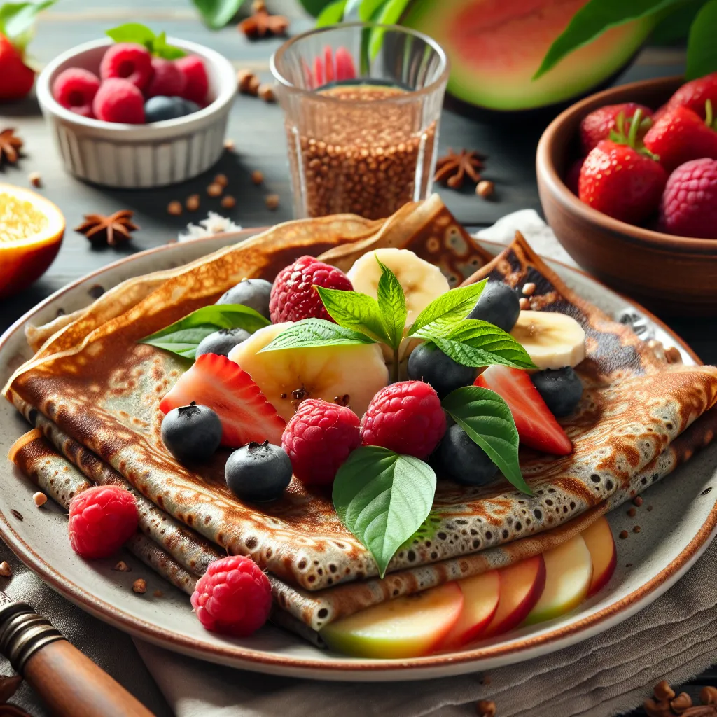 Crêpes de sarrasin aux légumes de printemps