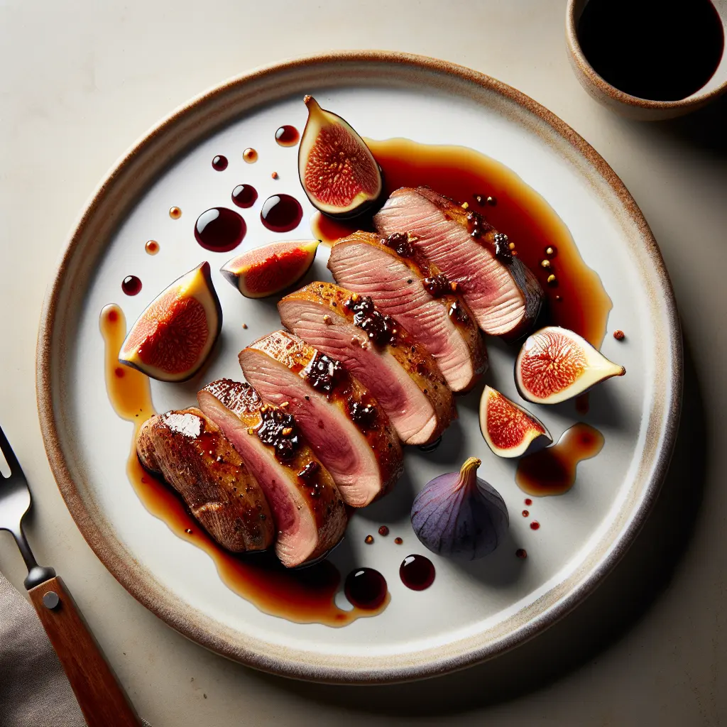 Duck Breast with Fig and Red Wine Reduction