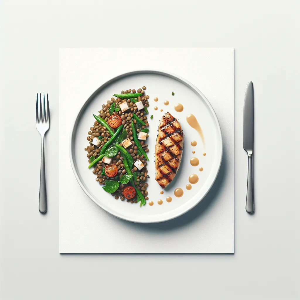 French Lentil Salad with Grilled Chicken