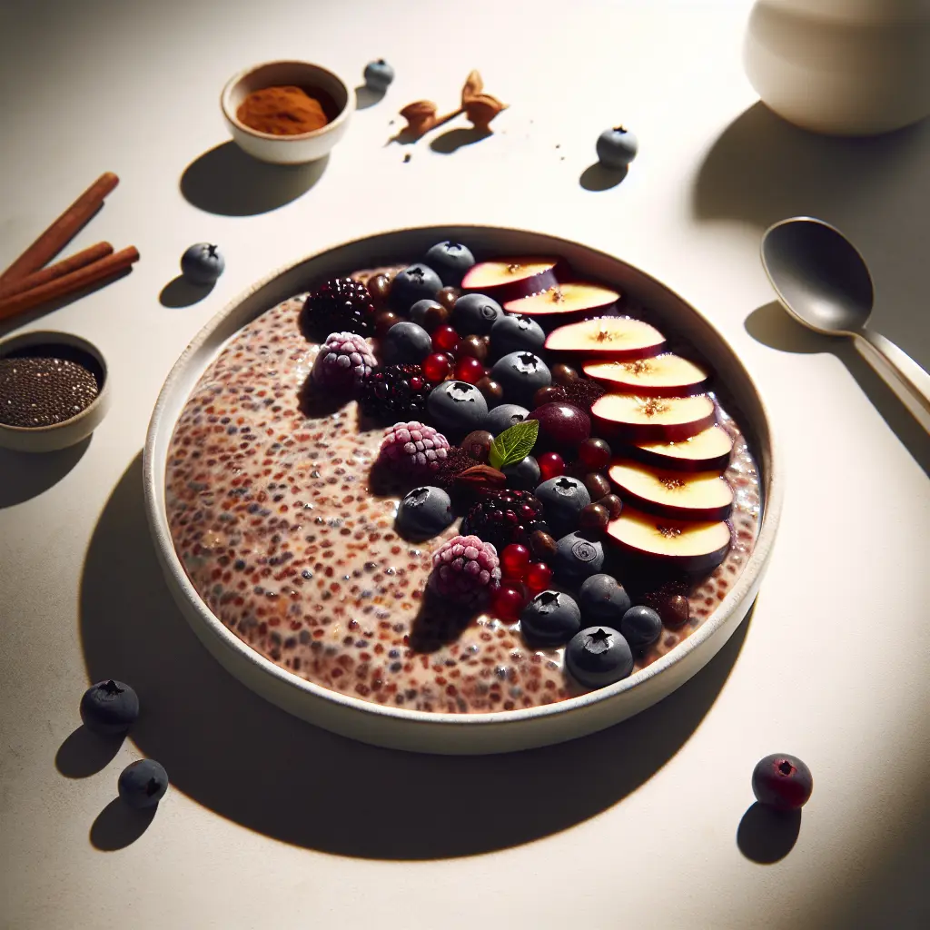 Gooseberry and Blackcurrant Breakfast Chia Pudding