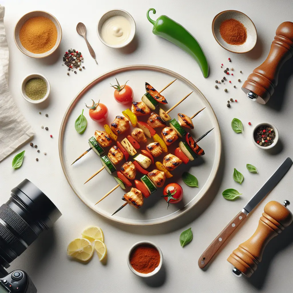 Grilled Chicken and Vegetable Skewers