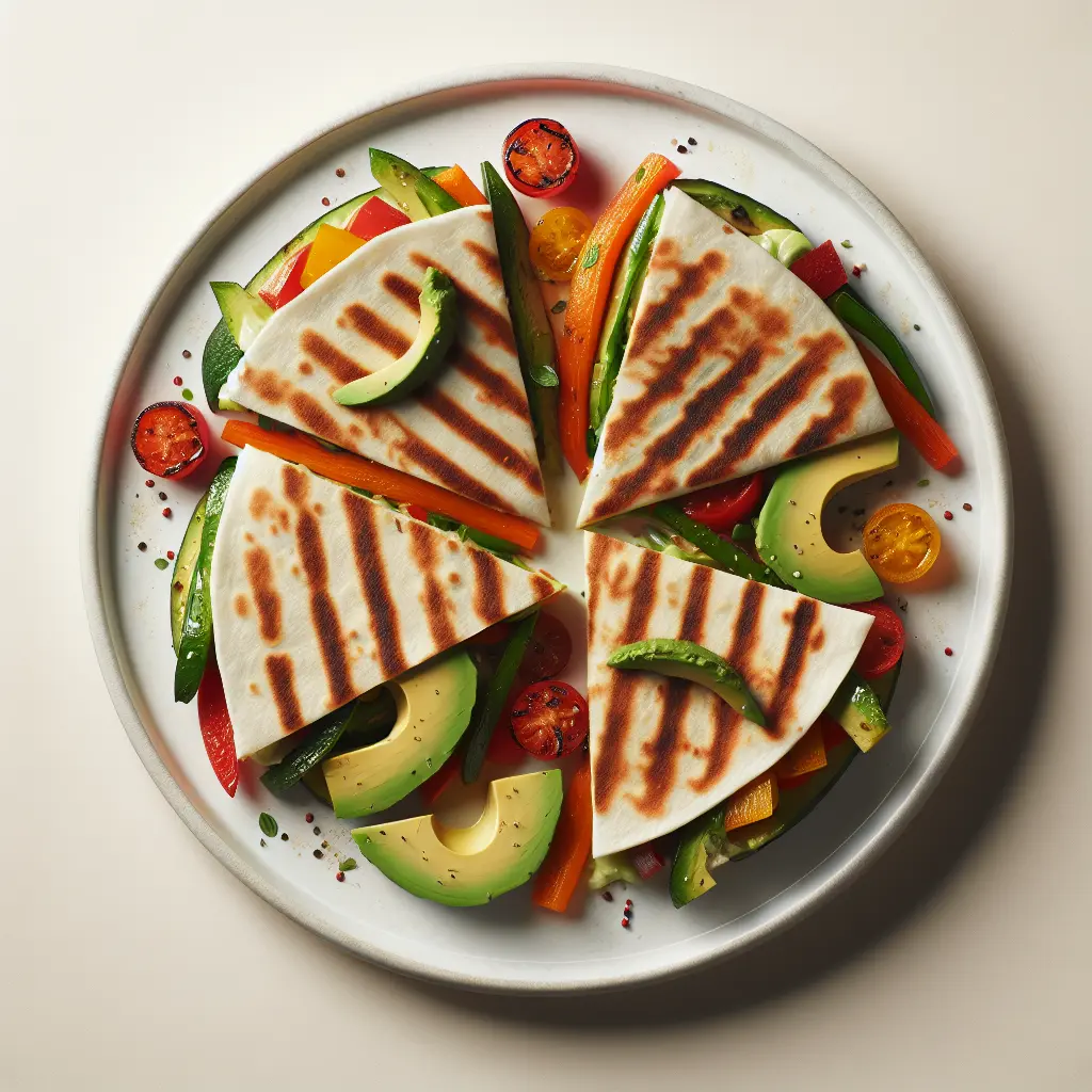 Grilled Vegetable and Avocado Quesadilla