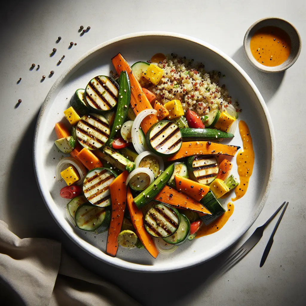 Grilled Vegetable and Quinoa Salad with Orange Vinaigrette