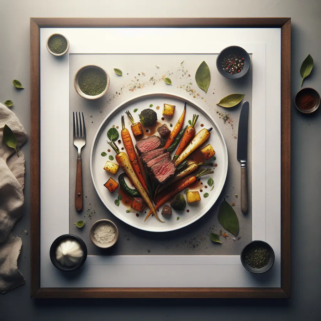 Autumn Herb-Crusted Beef with Roasted Carrot and Parsnip