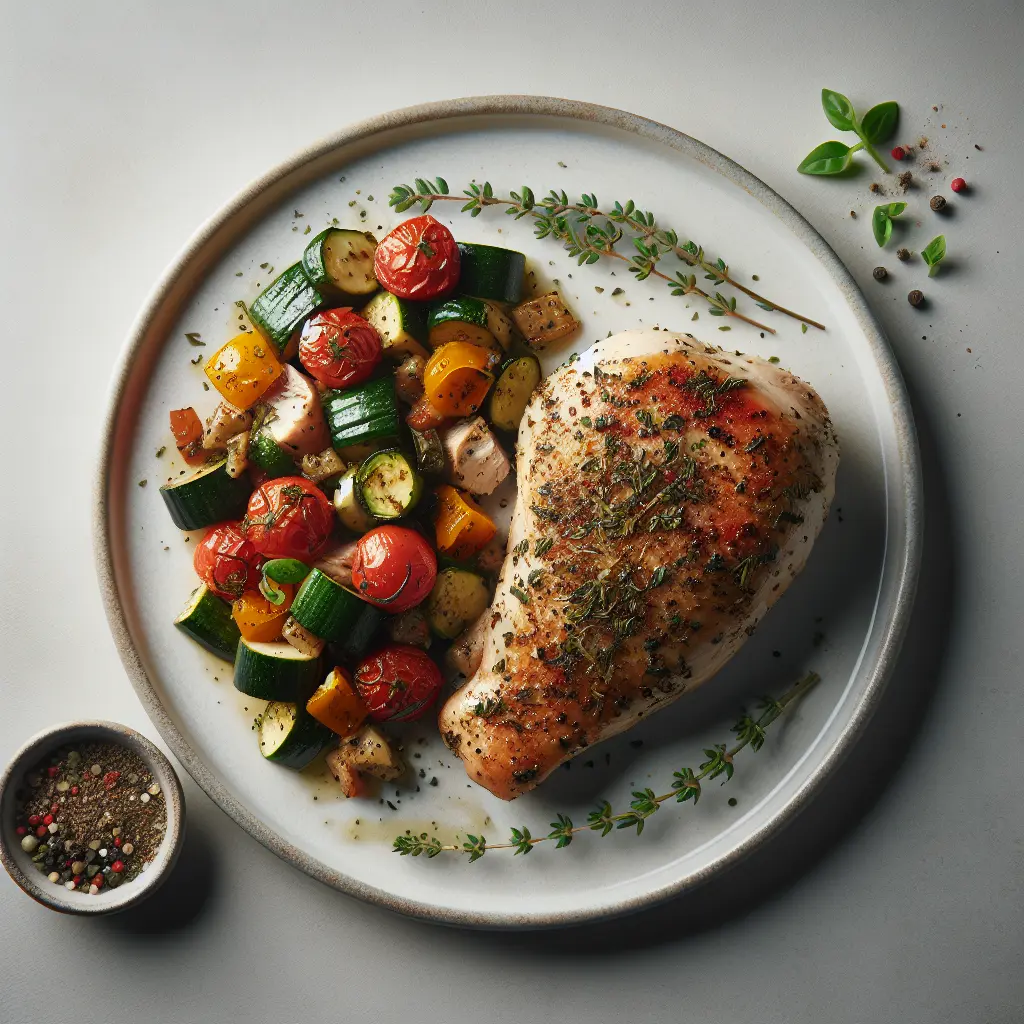 Herb-Crusted Chicken with Ratatouille