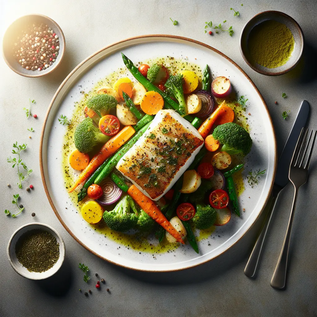 Herb-Crusted Cod with Autumn Vegetable Medley