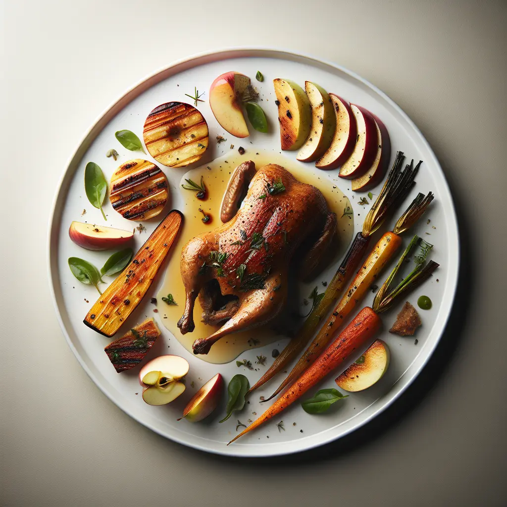Autumn Herb-Crusted Duck with Roasted Parsnip and Apple