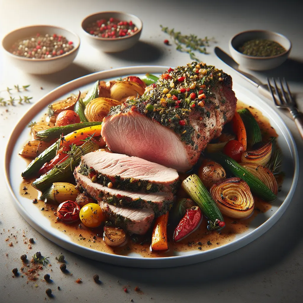 Herb-Crusted Pork Tenderloin with Roasted Vegetables
