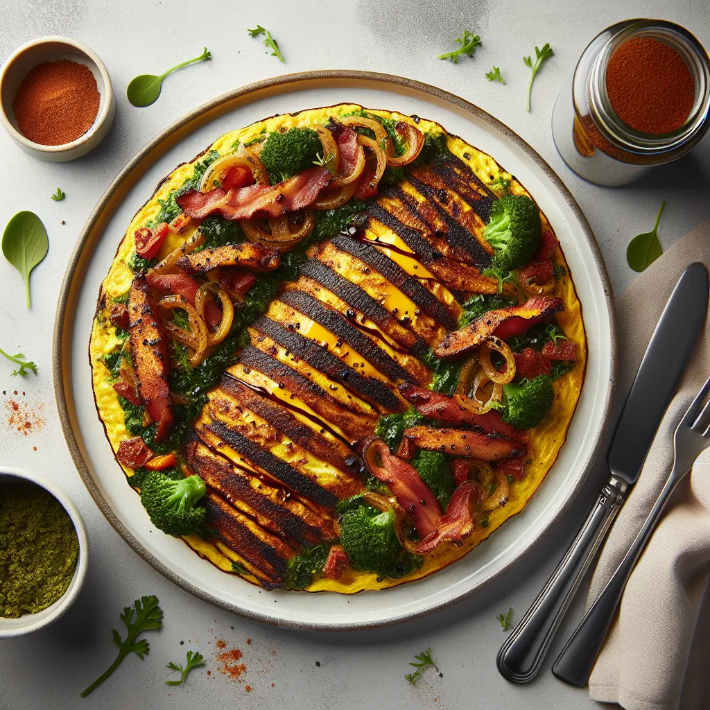 Keto Jamaican Jerk Chicken Omelette