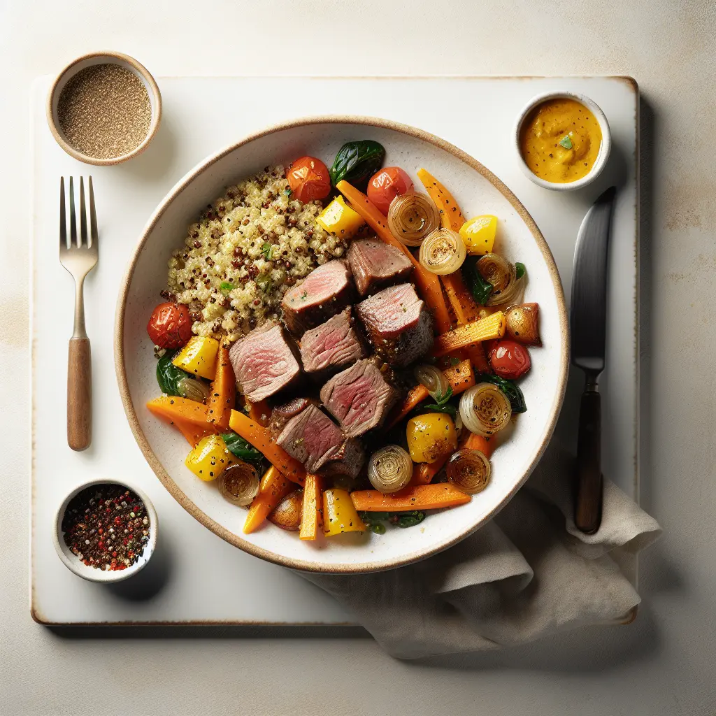 Autumn Lamb and Quinoa Bowl with Roasted Vegetables