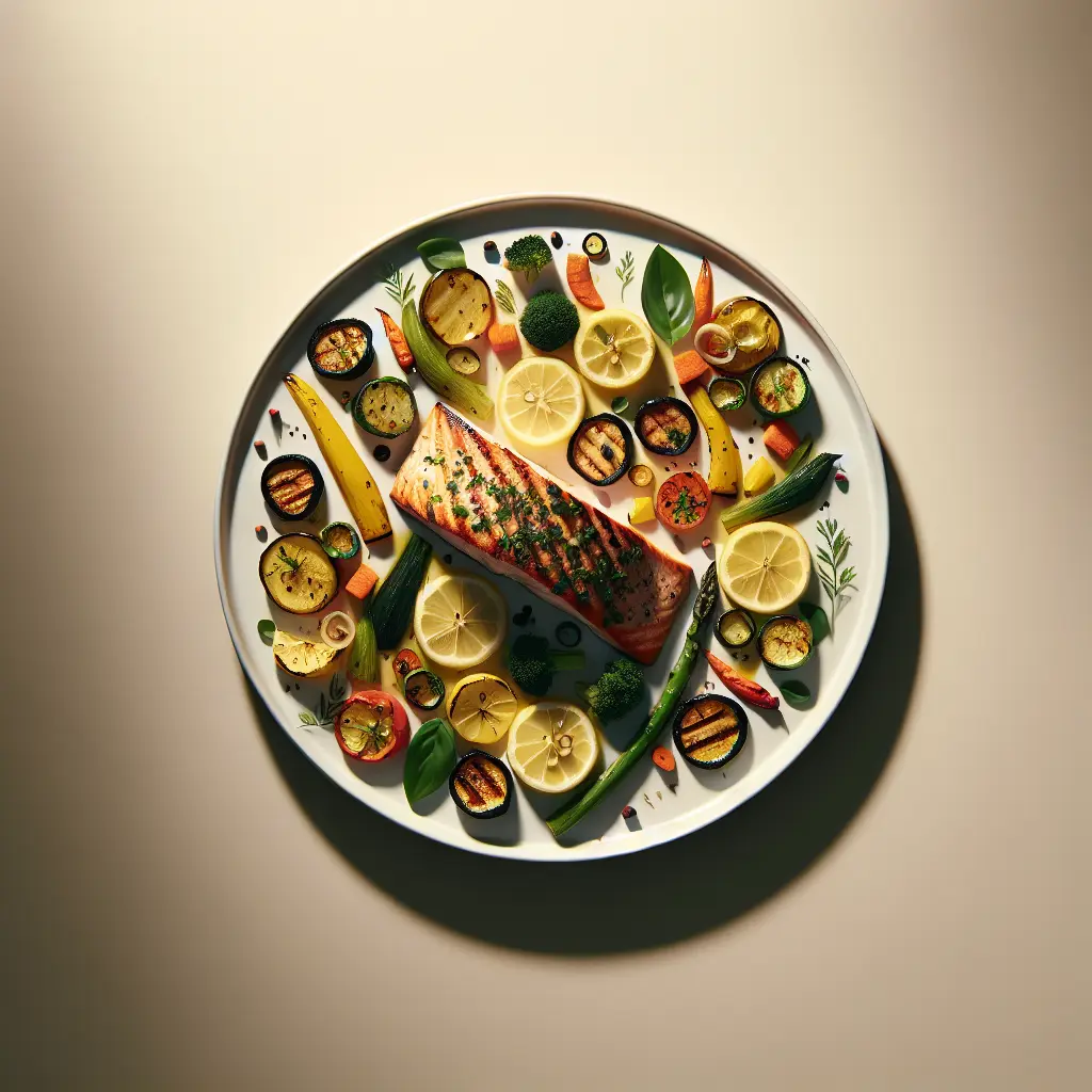 Lemon Herb Baked Salmon with Roasted Vegetables