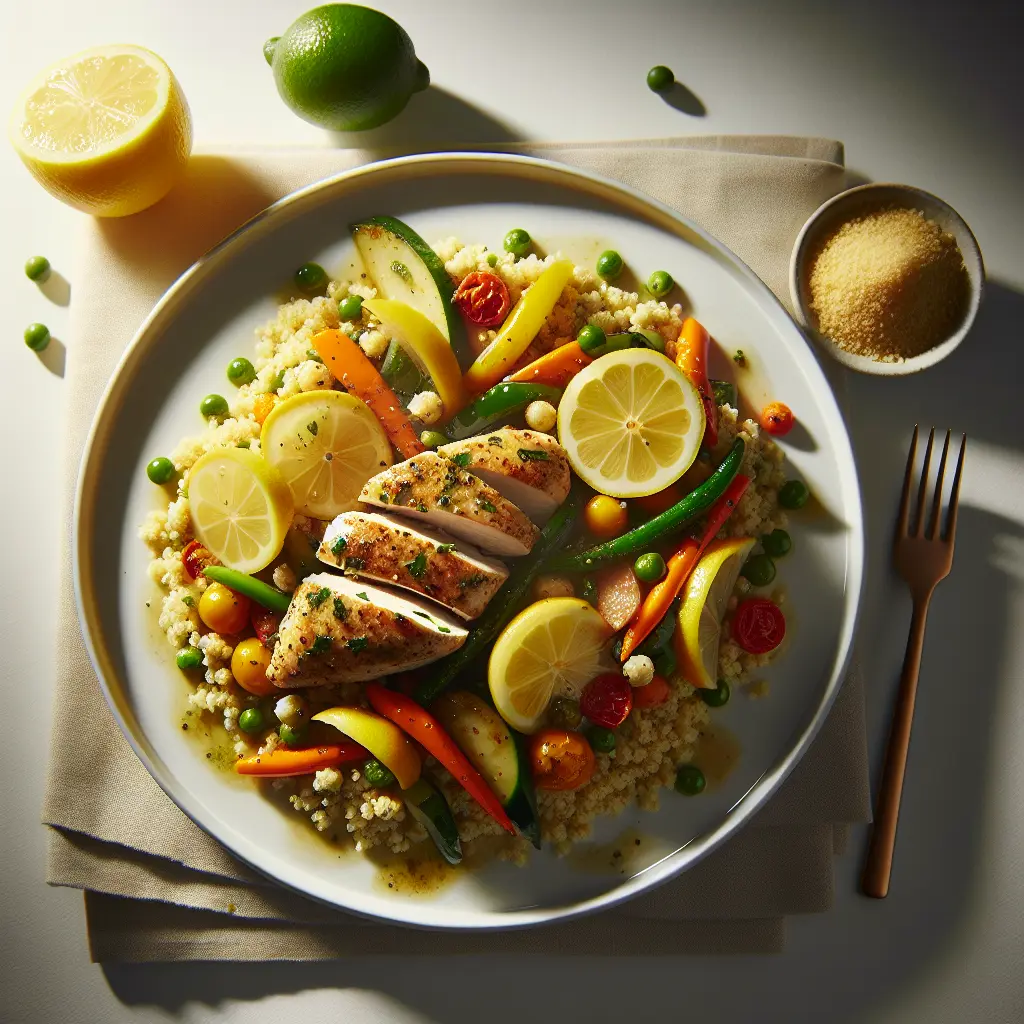 Lemon Herb Chicken with Couscous and Vegetables