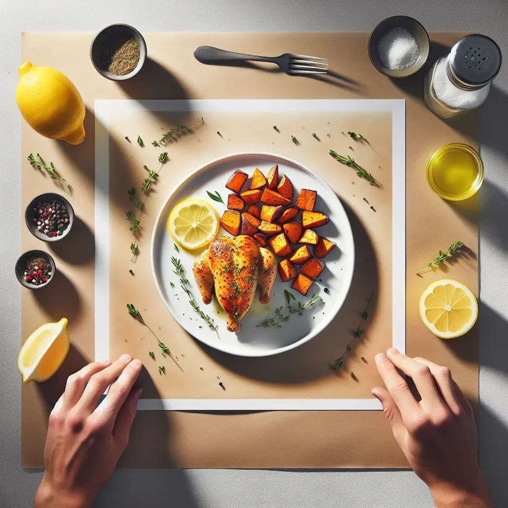 Lemon Herb Chicken with Roasted Sweet Potatoes