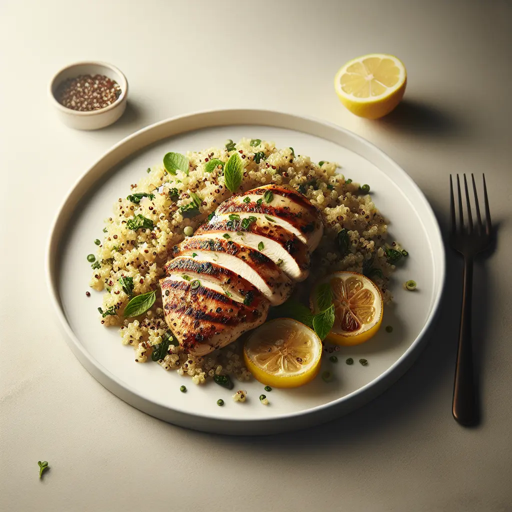 Lemon Herb Grilled Chicken with Quinoa-Free Pilaf