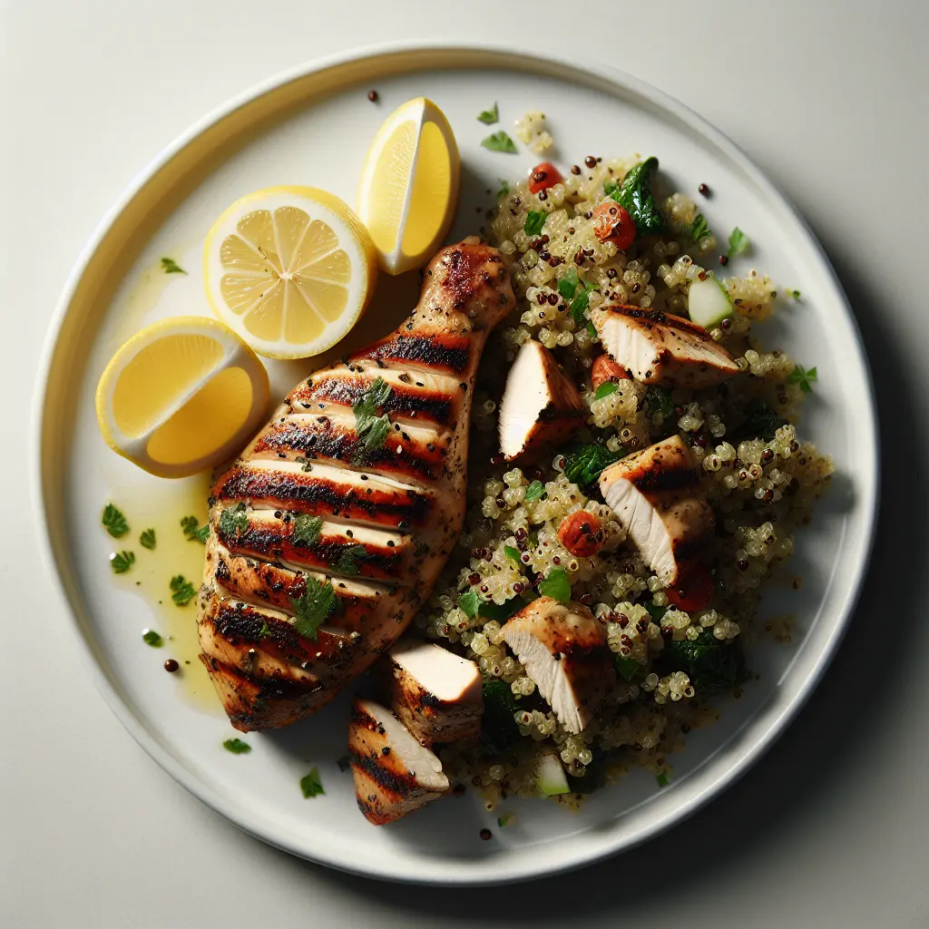 Lemon Herb Grilled Chicken with Quinoa-Free Tabbouleh