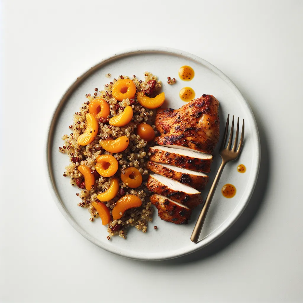 Moroccan-Spiced Chicken with Quinoa and Apricot Salad