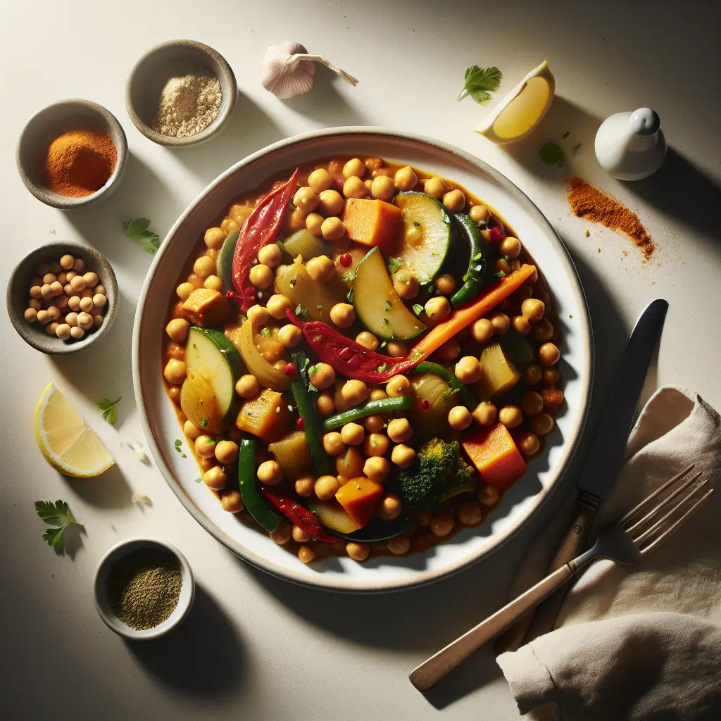 Moroccan Chickpea and Vegetable Tagine