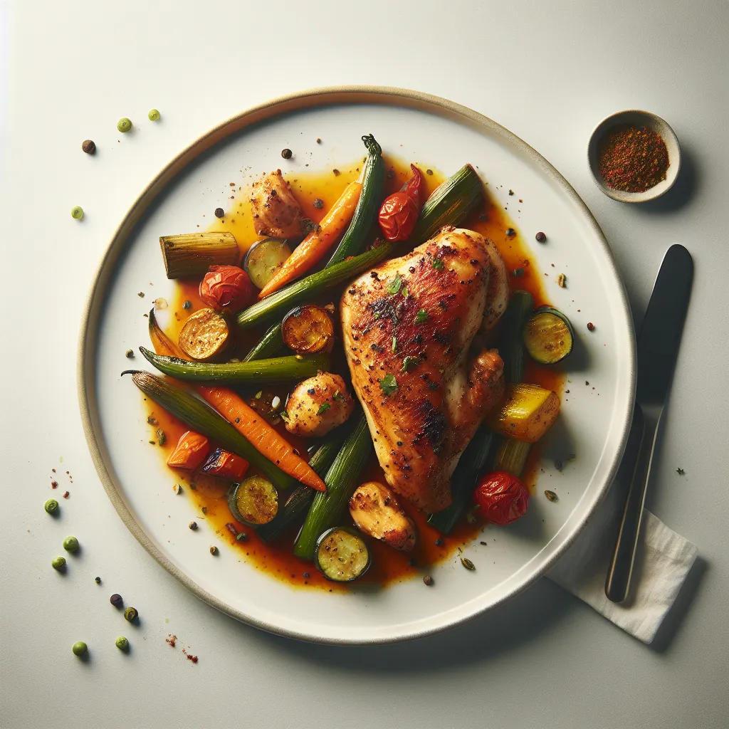 Moroccan Spiced Chicken with Almond and Apple Salad