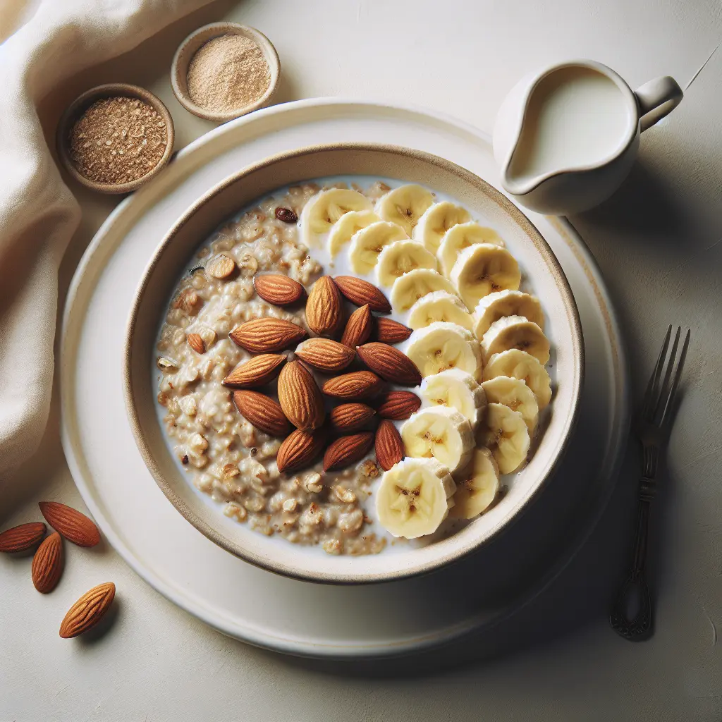 Nutty Banana Oatmeal with Almond Milk