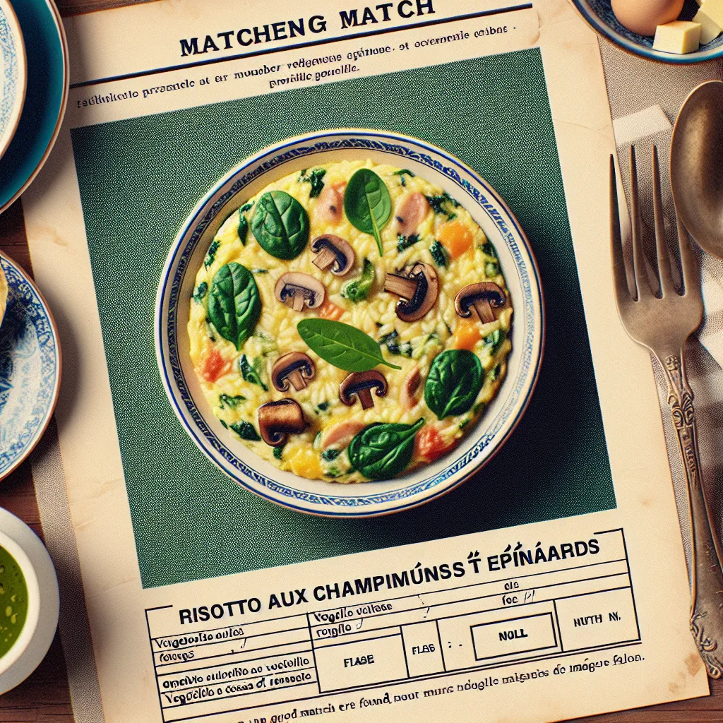 Omelette aux épinards et champignons avec pain complet