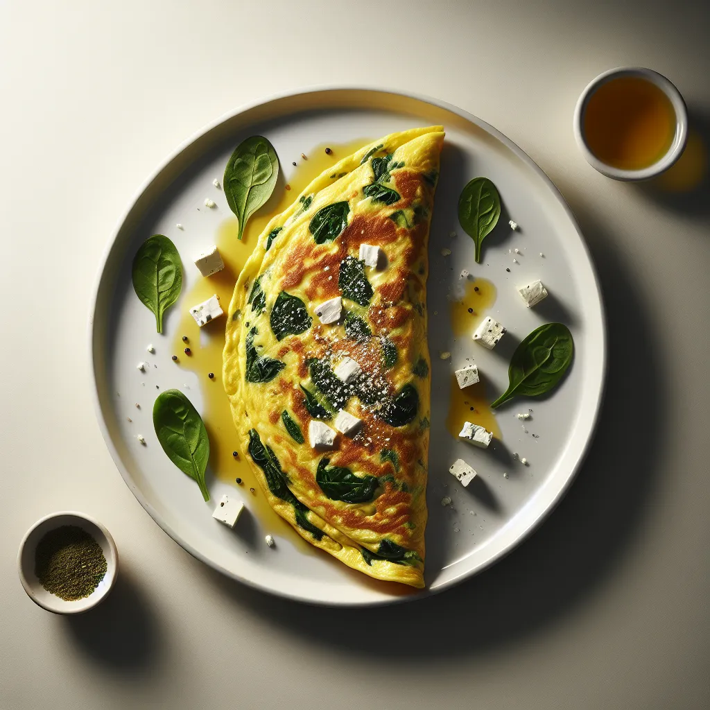 Omelette with Spinach and Goat Cheese