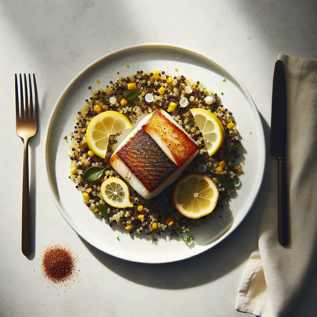 Pan-Seared Cod with Lemon Herb Quinoa-Free Pilaf
