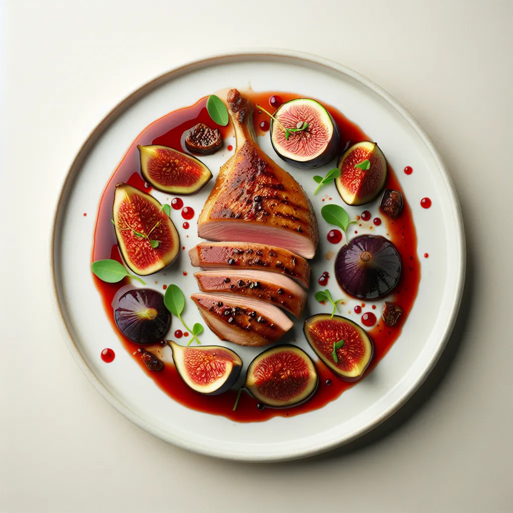 Pan-Seared Duck Breast with Fig and Red Wine Sauce