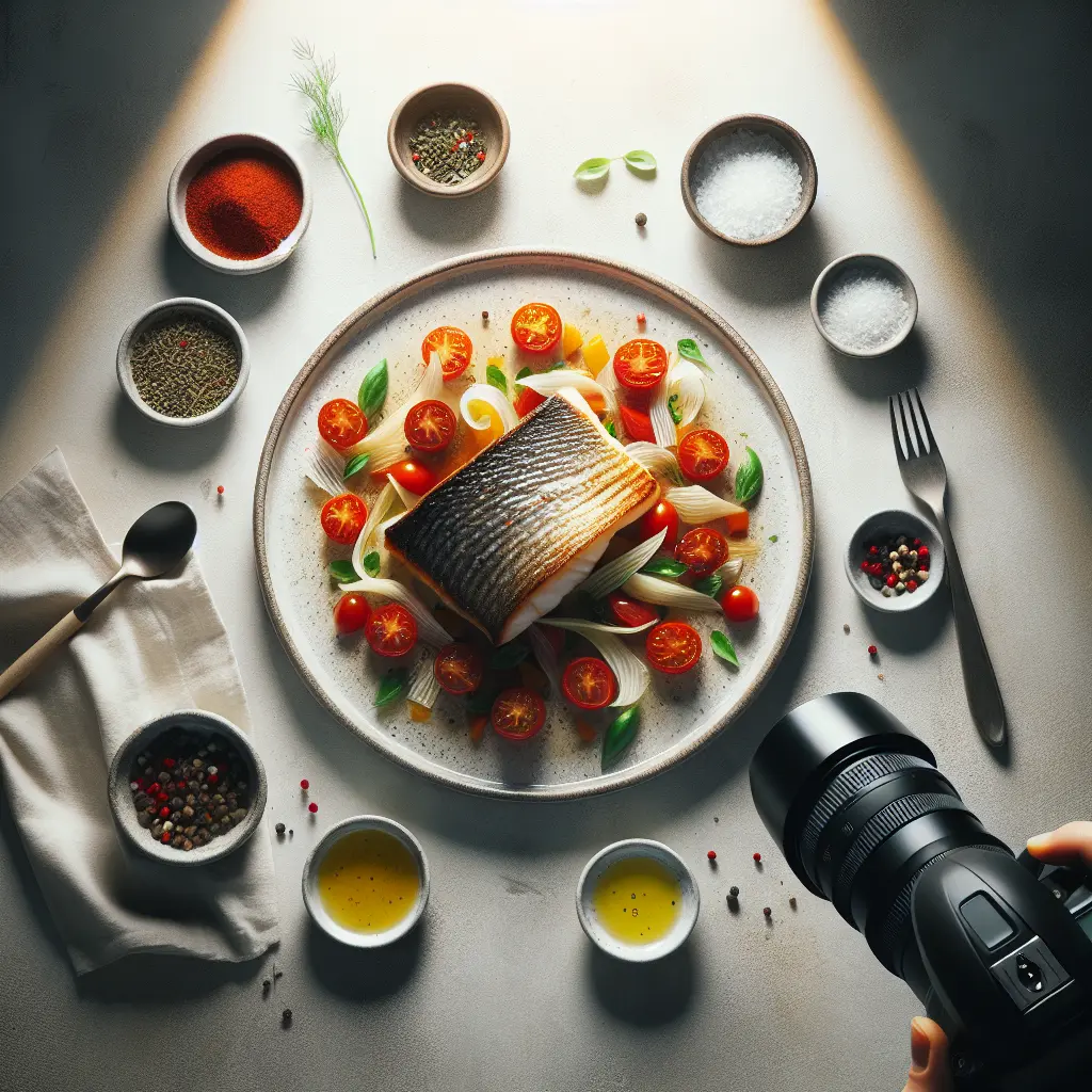 Pan-Seared Sea Bass with Tomato and Fennel Salad