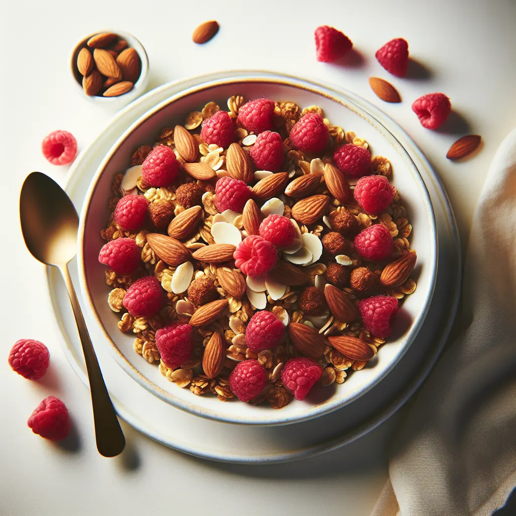 Raspberry Almond Granola Breakfast Bowl