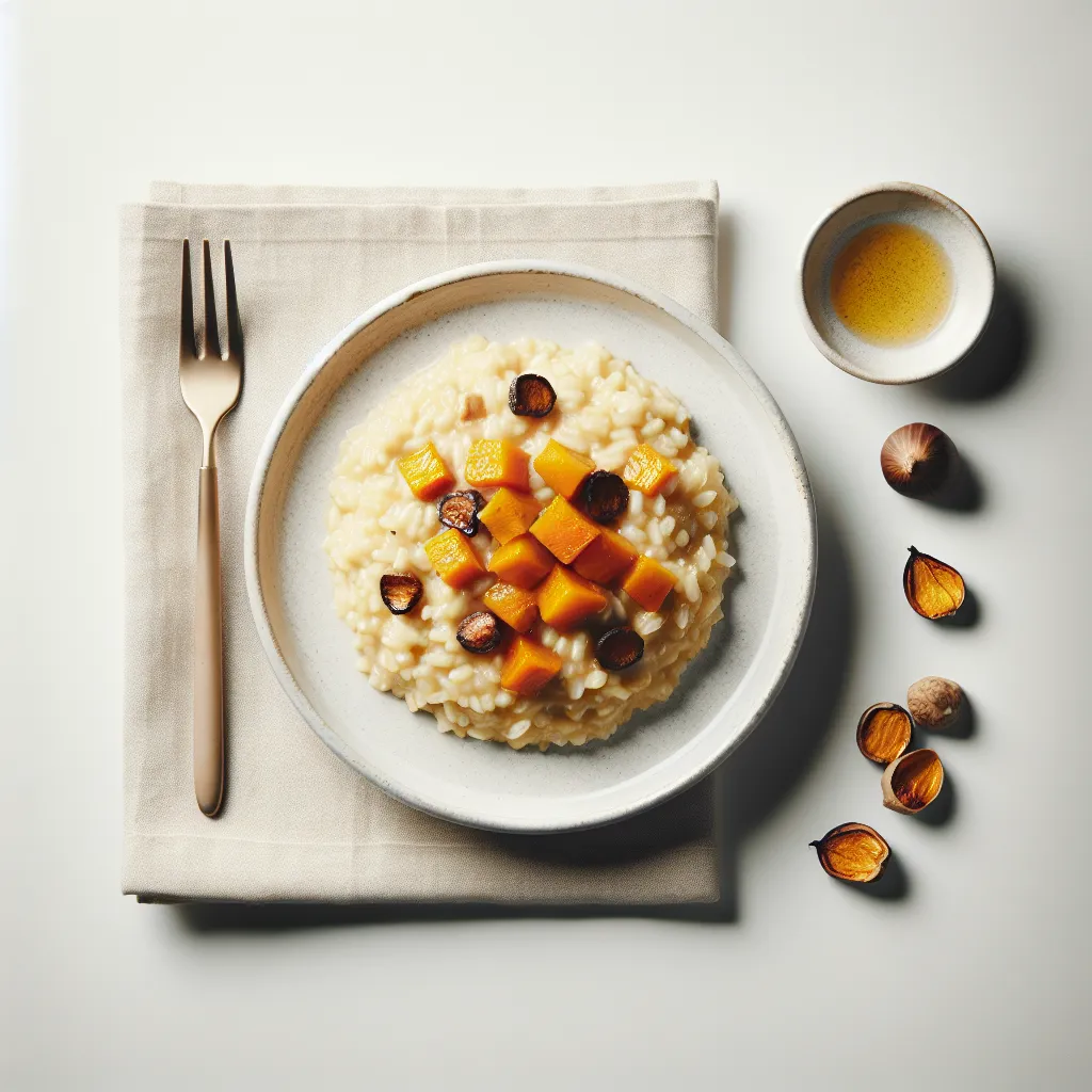 Roasted Butternut Squash and Chestnut Risotto