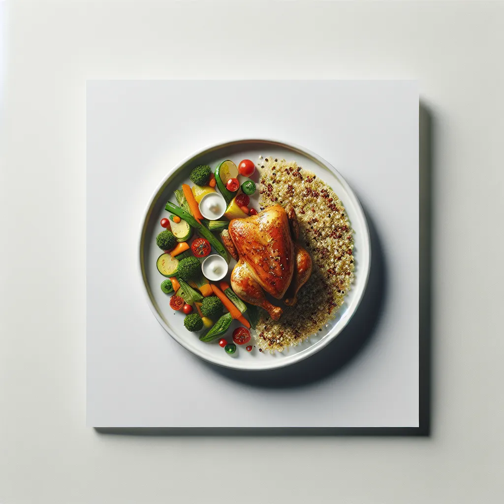 Roasted Chicken with Autumn Vegetables and Quinoa