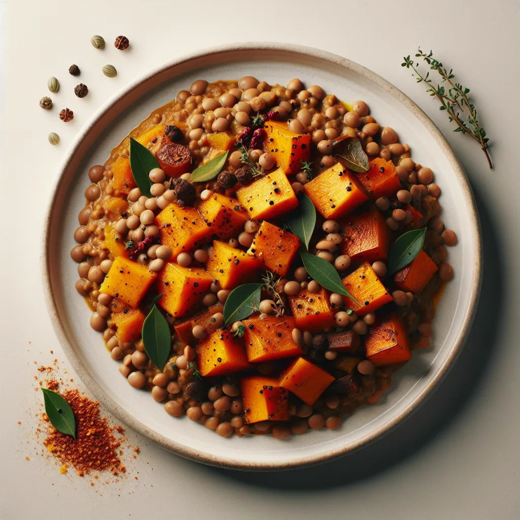 Roasted Pumpkin and Lentil Stew